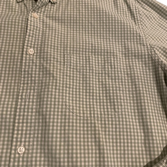 J. Crew Men’s Classic Button Down Green White Checkered Shirt Size XL - Picture 5 of 8